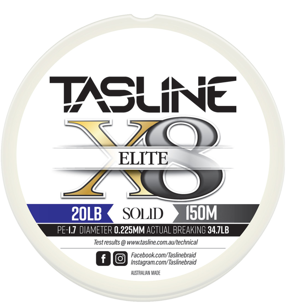 Tasline Elite White 150m Braid Fishing Line 