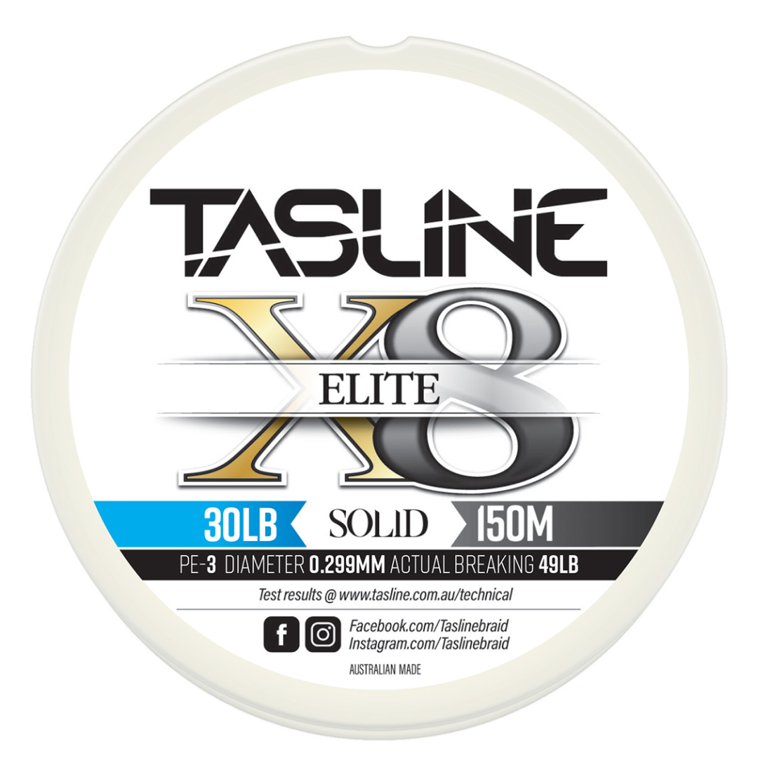 Tasline Elite White 150m Braid Fishing Line 