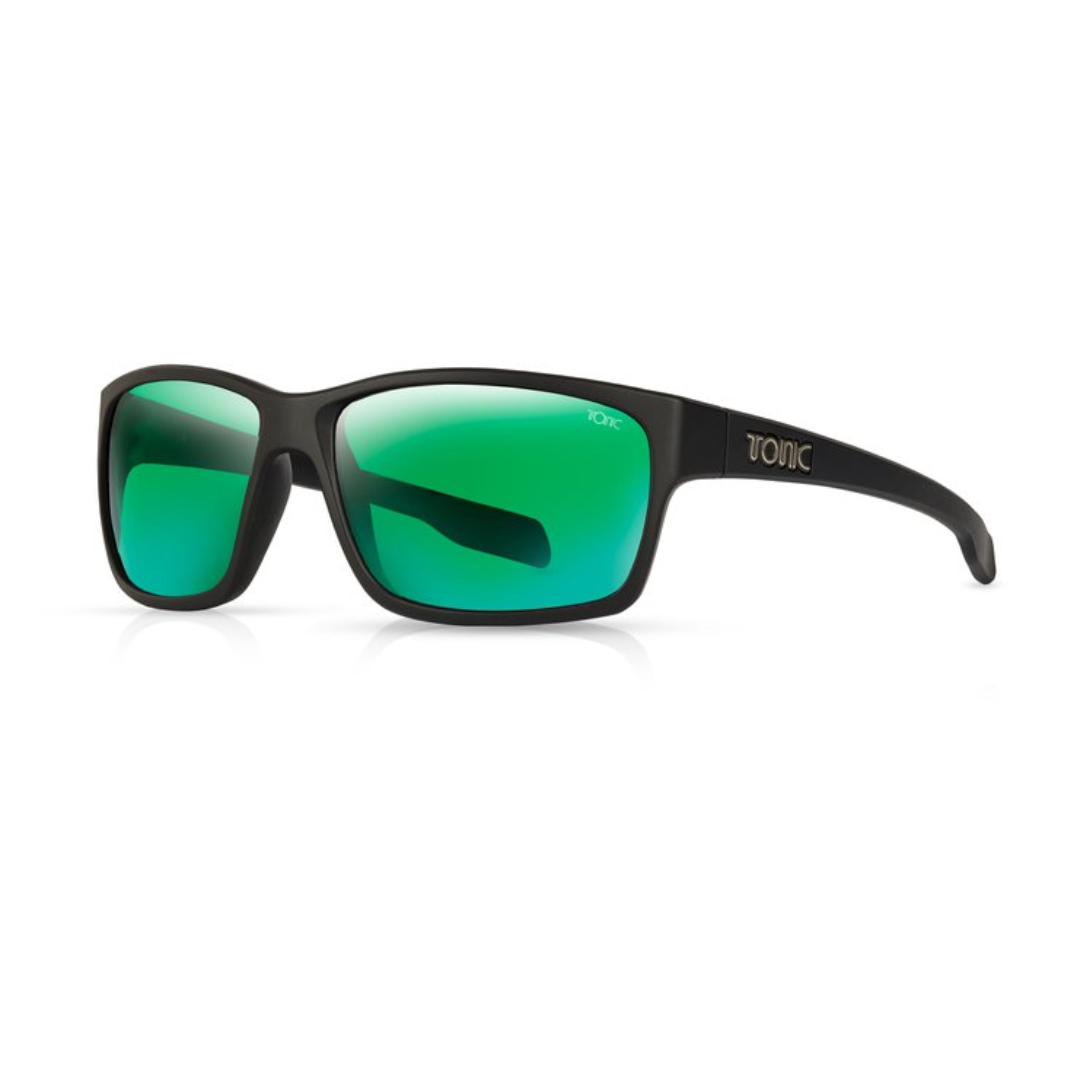 Tonic Sunglasses Titan Mat Black Green Mirror-Otto's Tackle World