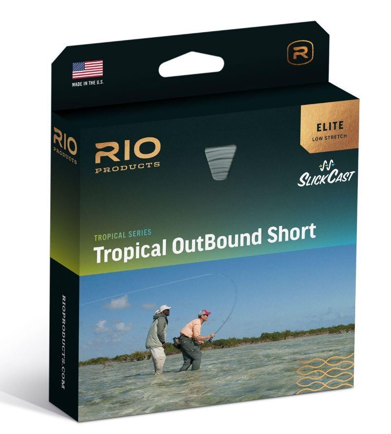 RIO OutBound Short Saltwater & Freshwater Fly Line (Tropical Series) Floating in Dark Sand/Blue