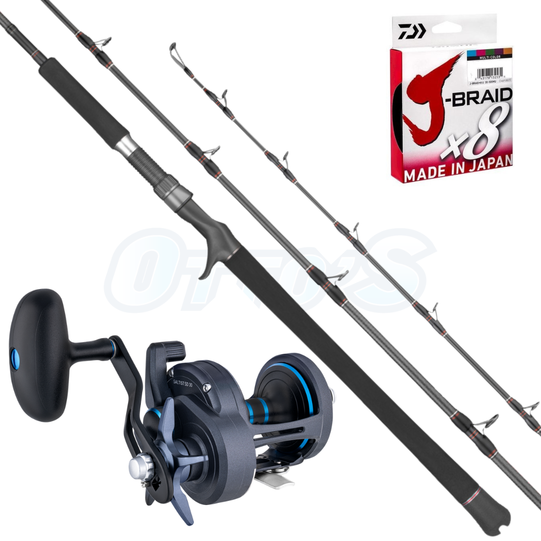 Daiwa Demon Blood & Saltist SD 20 30lbs Overhead Fishing Combo