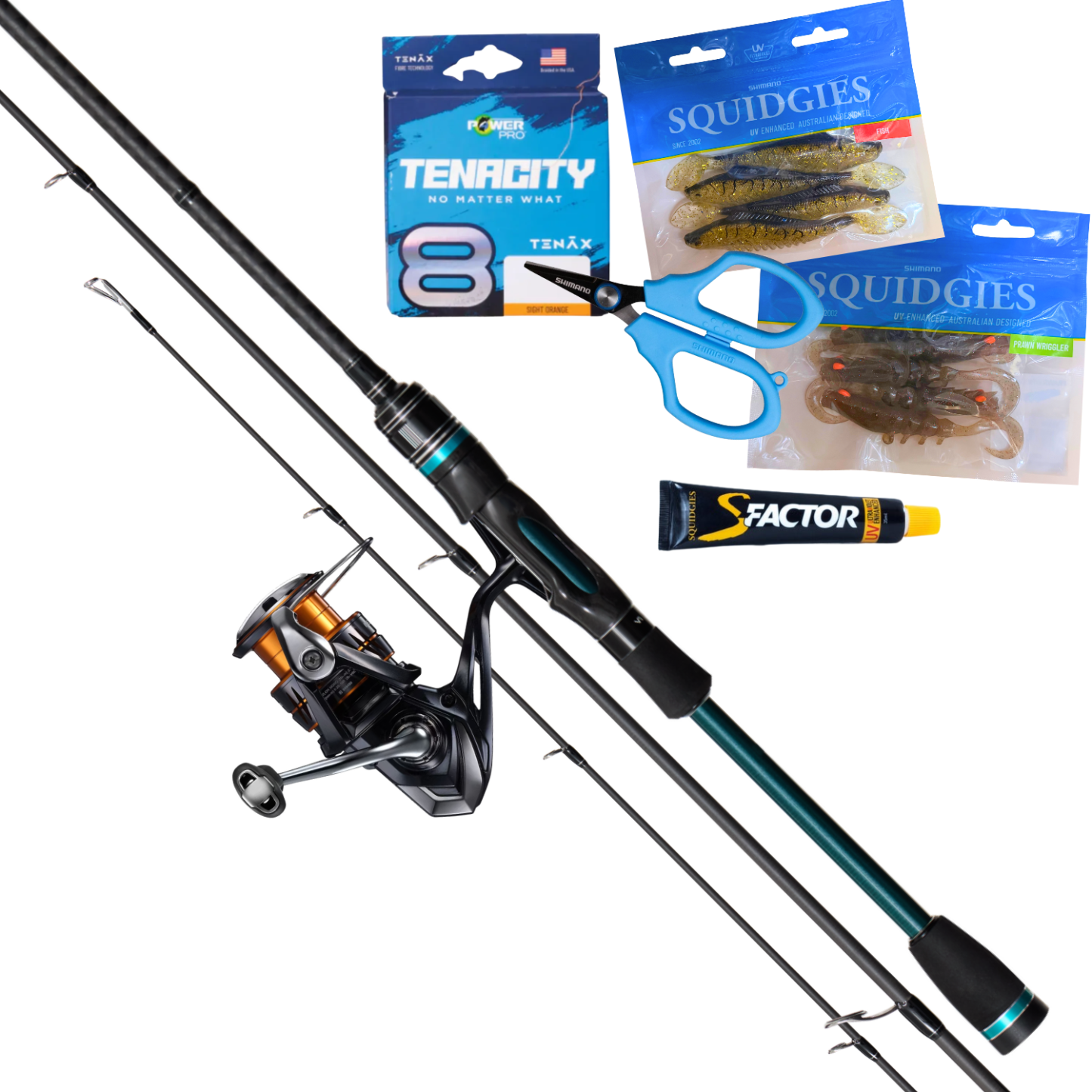 Shimano Sakana IV & Nasci Light Estuary Spinning Fishing Combo