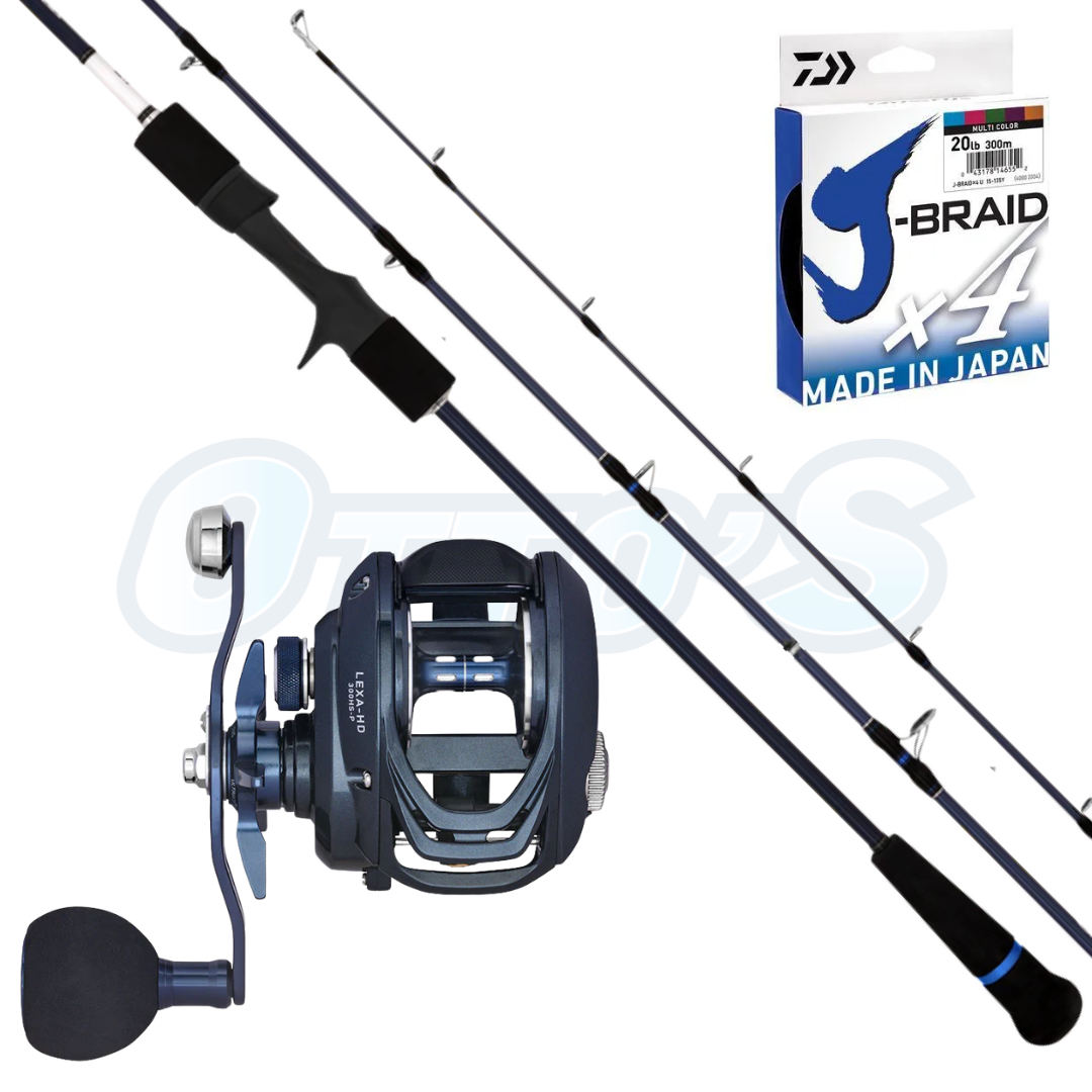 (Left Hand) Daiwa Saltist Slow Jig PE2 Combo With Lexa 300 HSL-P