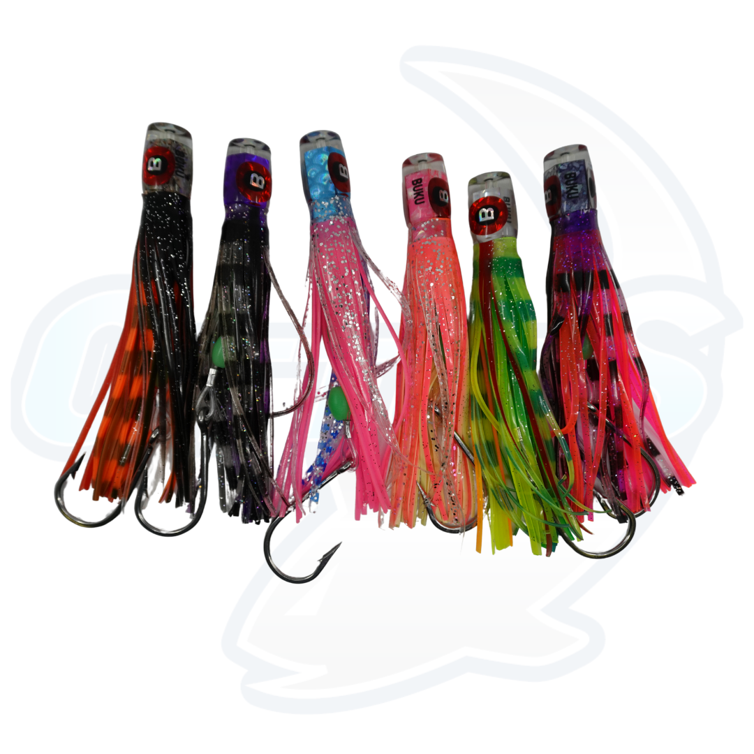 Buku Rezy Heads 6" 50g Rigged Skirted Trolling Lure