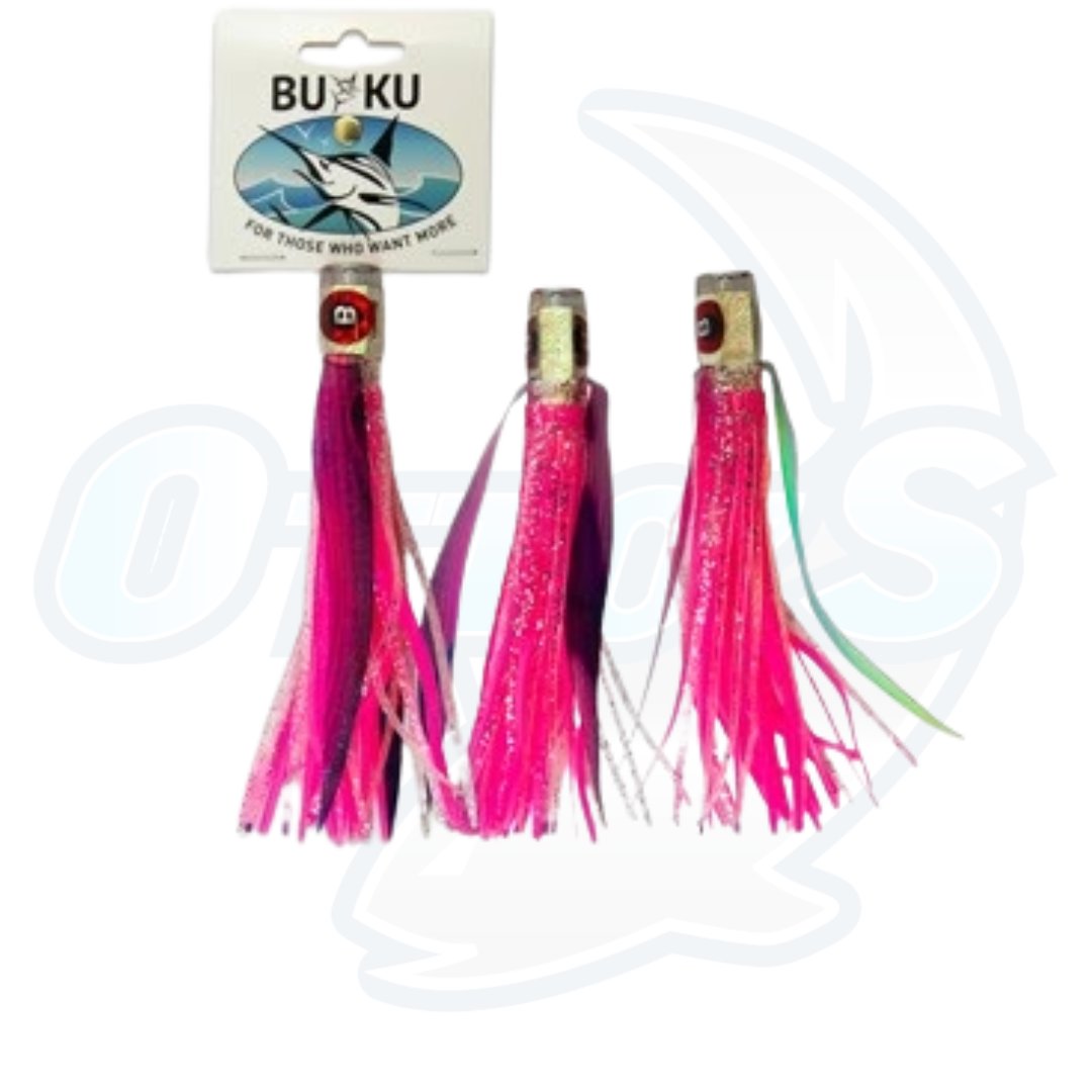 Buku Rezy Heads 6" 50g Rigged Skirted Trolling Lure