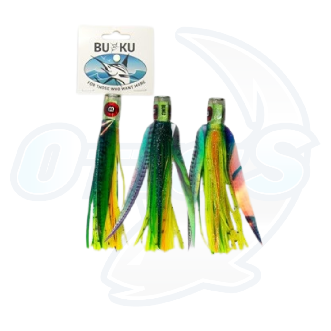 Buku Rezy Heads 6" 50g Rigged Skirted Trolling Lure