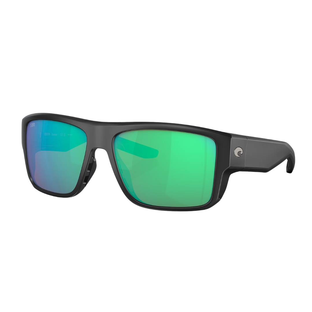 Costa Del Mar Taxman Matte Black Sunglasses with Green Polarised Lenses