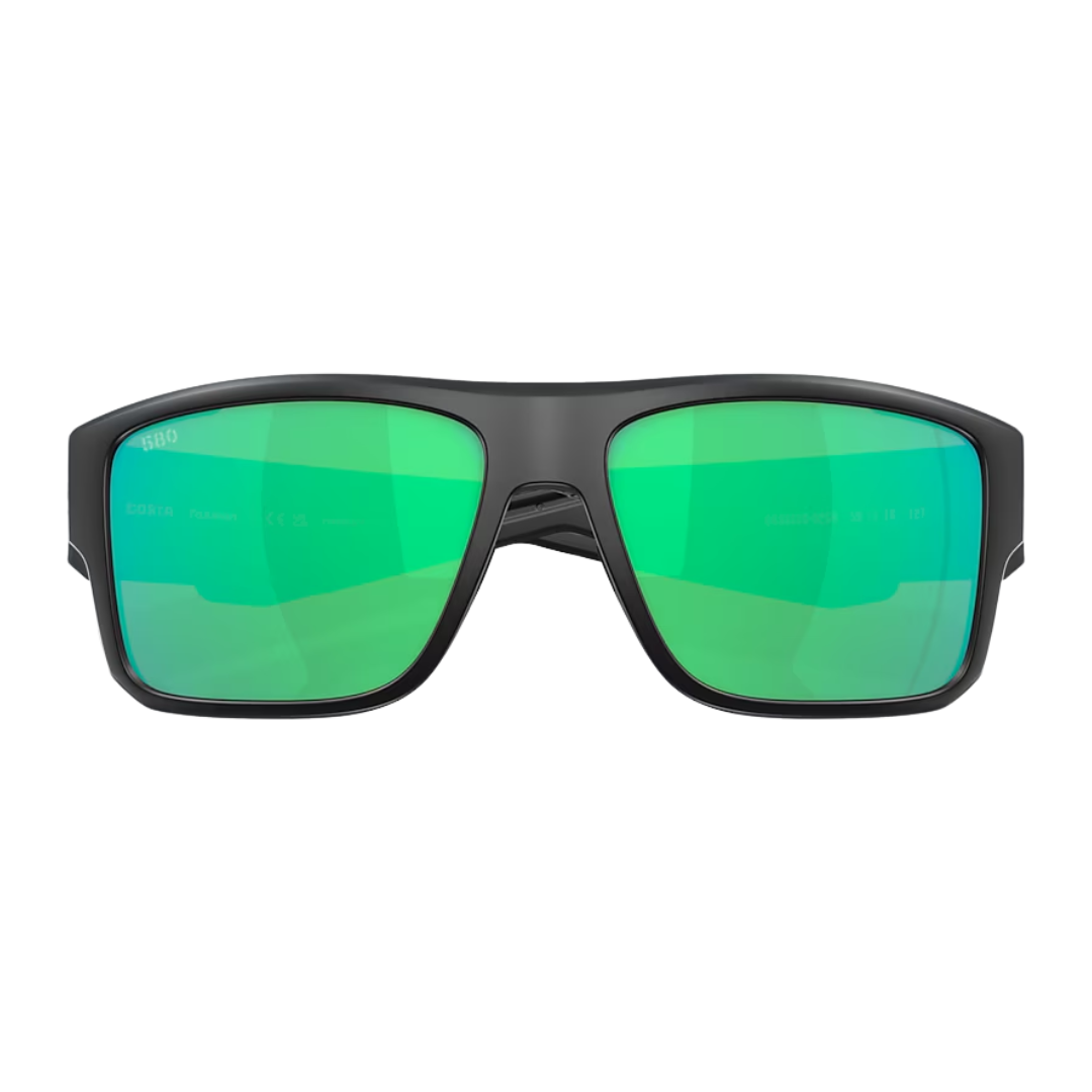 Costa Del Mar Taxman Matte Black Sunglasses with Green Polarised Lenses