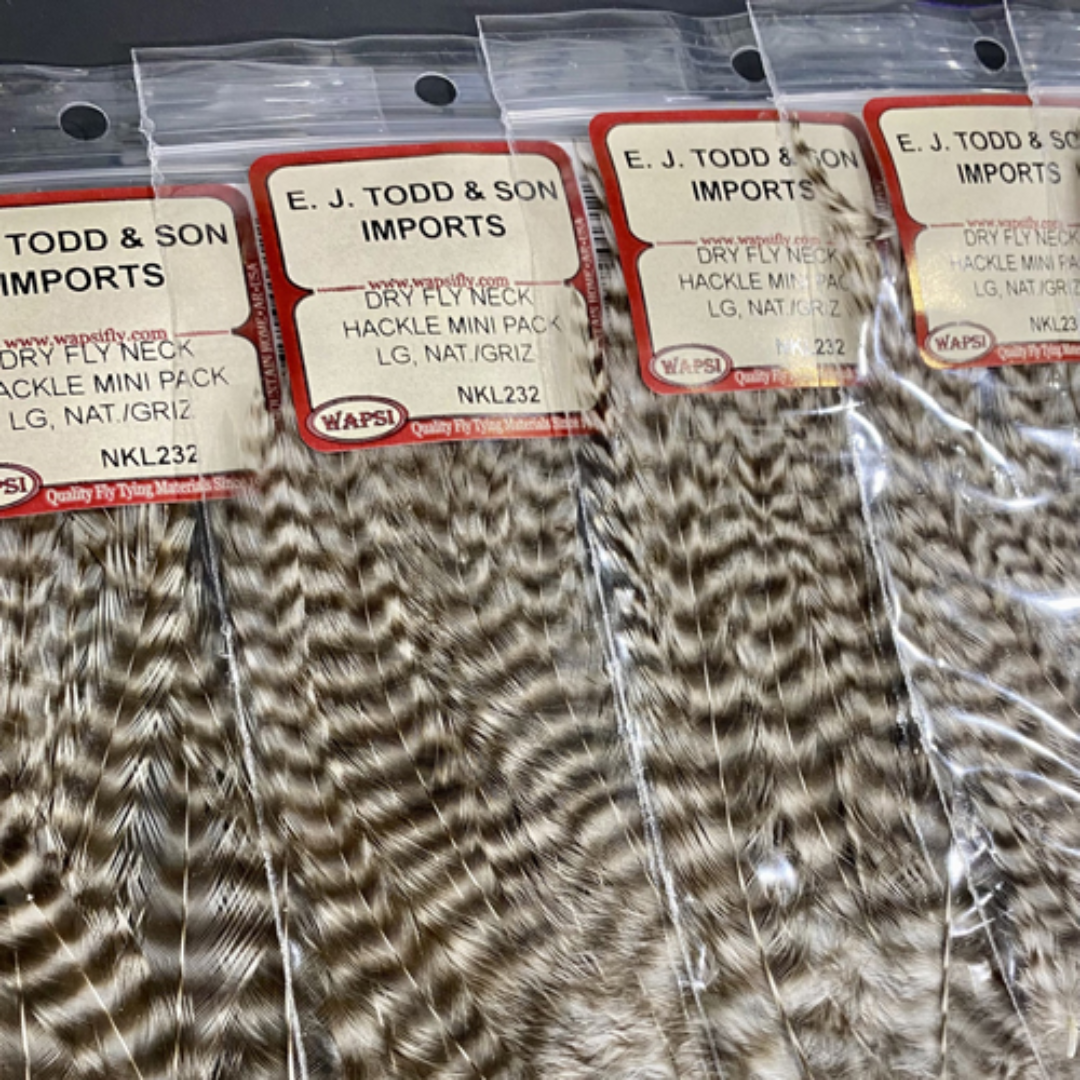 Wapsi Dry Fly Neck Hackle Mini Pack Size Medium