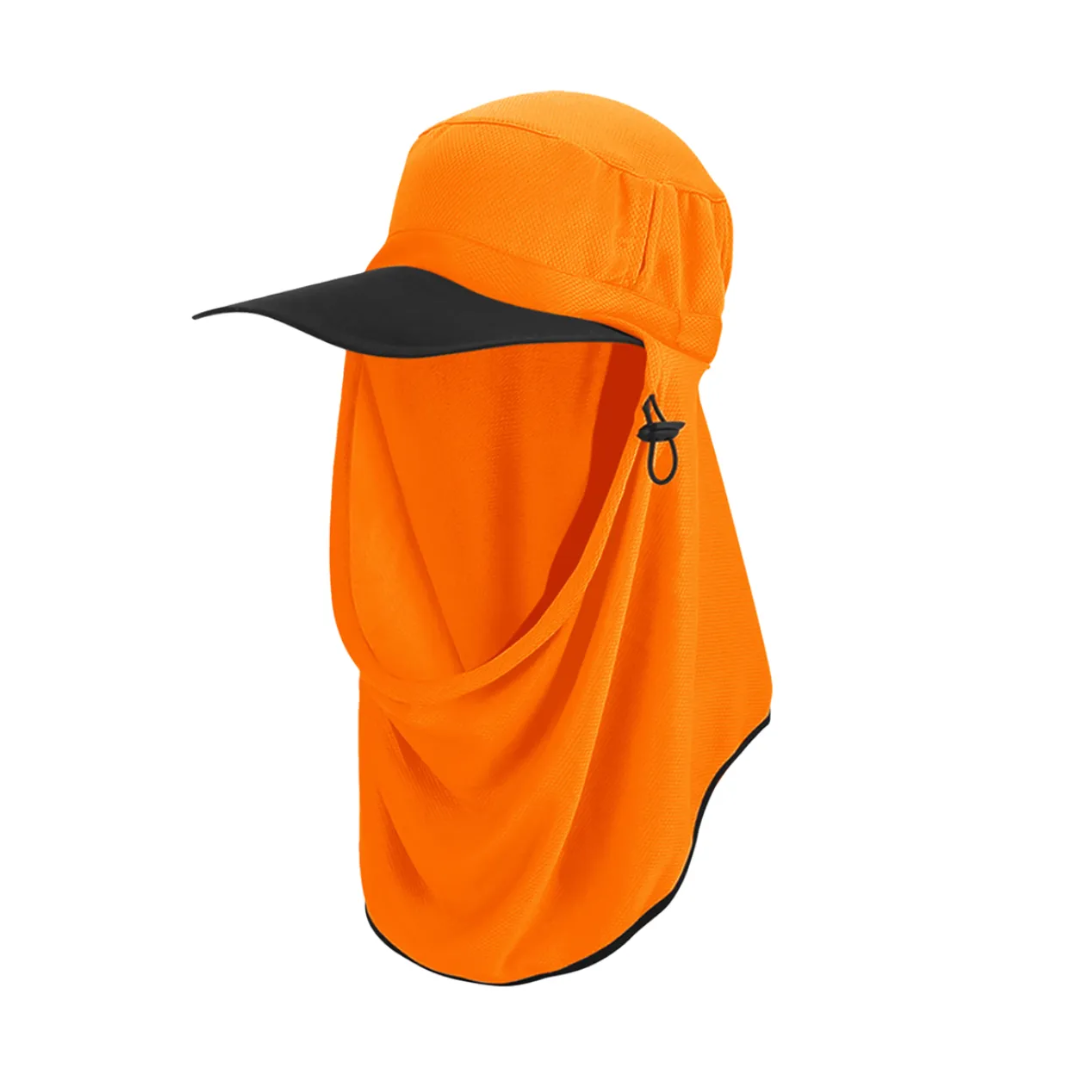 Sun Protection Adapt-A-Cap Hibiscus Pink Frillneck Style Hat