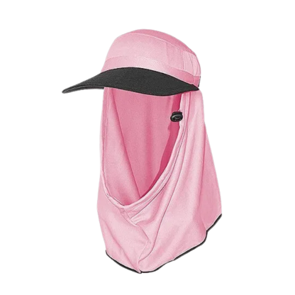 Sun Protection Adapt-A-Cap Hibiscus Pink Frillneck Style Hat