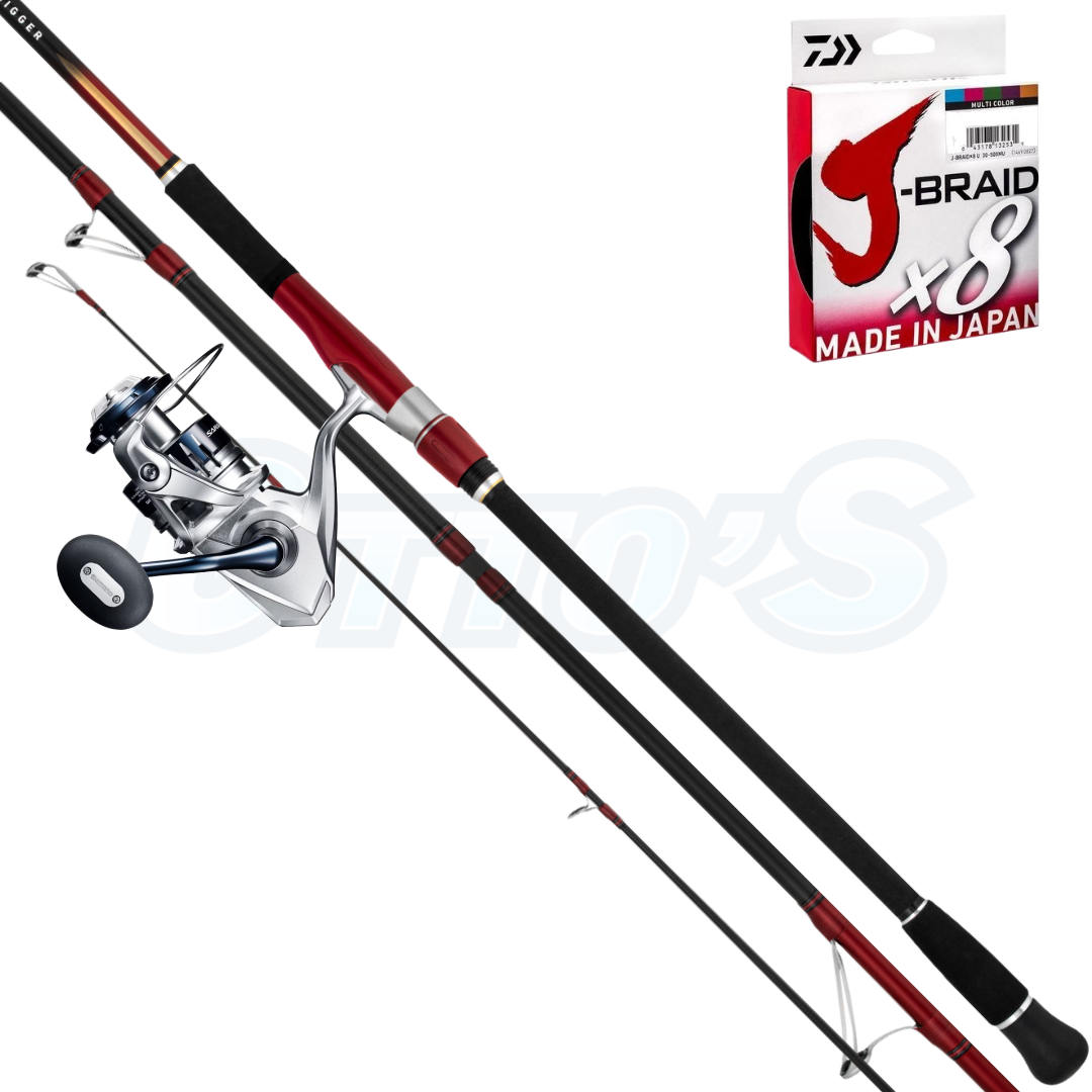 Daiwa Seajigger & Shimano Saragosa 15-24kg Mulloway / Pelagic Spinning Fishing Combo