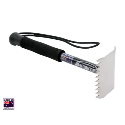 Hook'em 30cm Stainless Steel Fish Scaler with EVA Handle