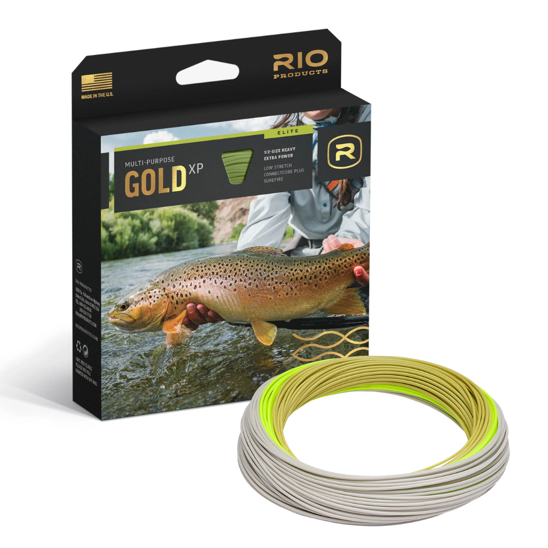 2025 RIO Gold XP Elite ~ 1/2 Size Heavy Extra Power ~ Moss/Electric Green/Grey ~ Floating Fly Line