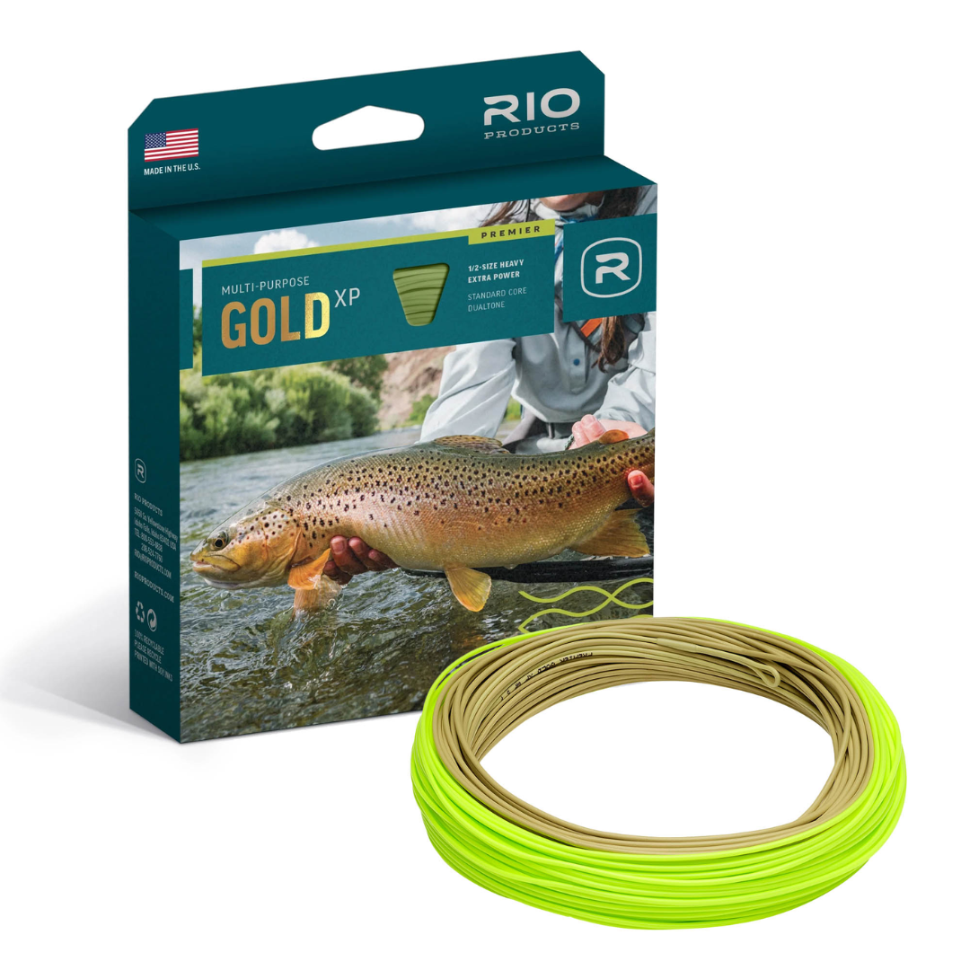 2025 RIO Gold XP PREMIER ~ 1/2 Size Heavy Extra Power ~ Moss/Electric Green ~ 6 Weight WF6F ~ Floating Fly Line