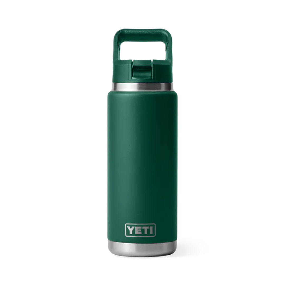 YETI Rambler 26 oz C Straw Bottle Black Forest Green