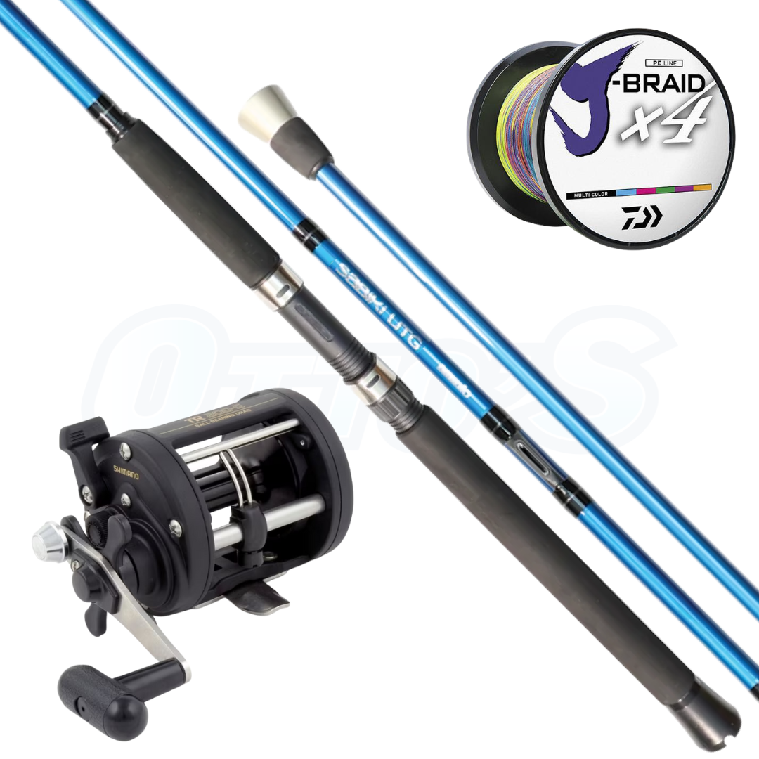 Okuma Sabiki Rod (BLUE) Combo With Shimano TR 200