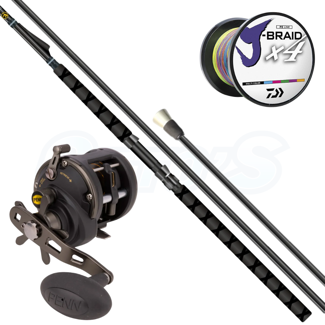 TT Bait JigR & Penn Squall 15 Sabiki Livebait Fishing Combo