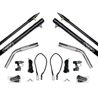 Hook'em Economy Black Fibreglass Outrigger Set