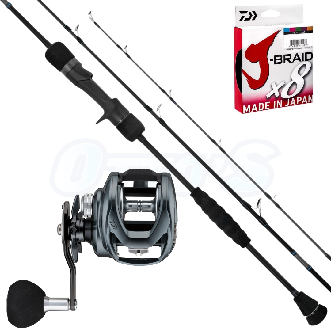Daiwa Outrage & Lexa PE2 Slow Jig Overhead Fishing Combo