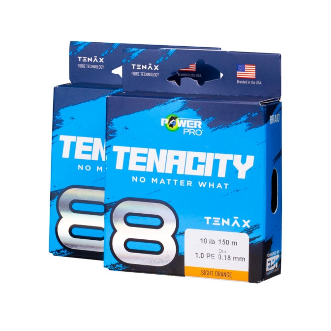 Shimano PowerPro Tenacity Orange x8 150m Braid Fishing Line 