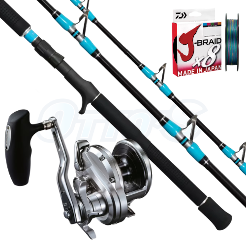 Shimano Ocea Jigger & Talica PE8 Overhead Jigging Fishing Combo