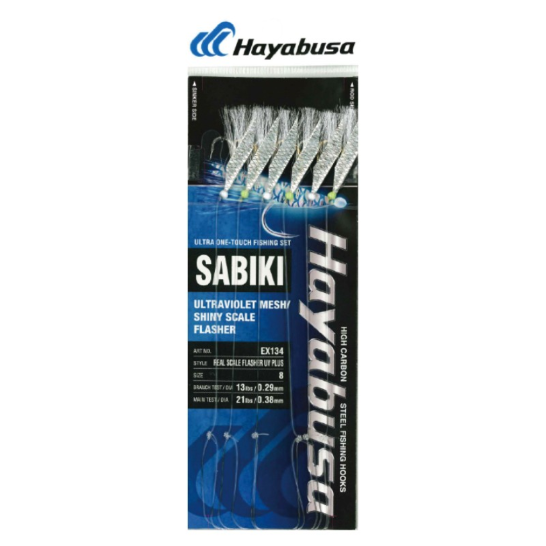 Hayabusa Sabiki Bait Jigs EX134 Real Scale Flasher UV Plus