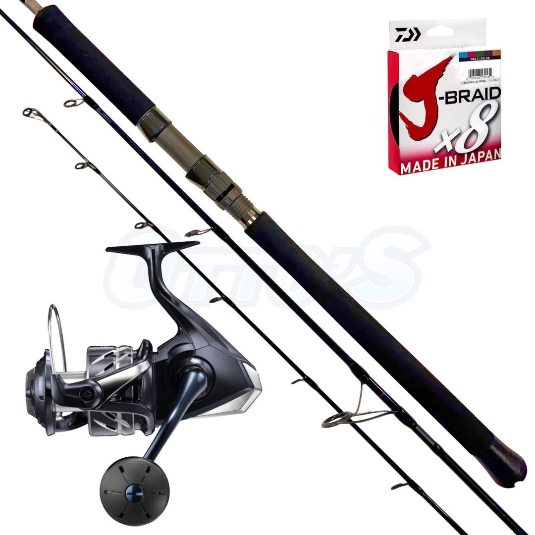 Shimano Aya & Stradic SW Heavy Spinning Fishing Combo
