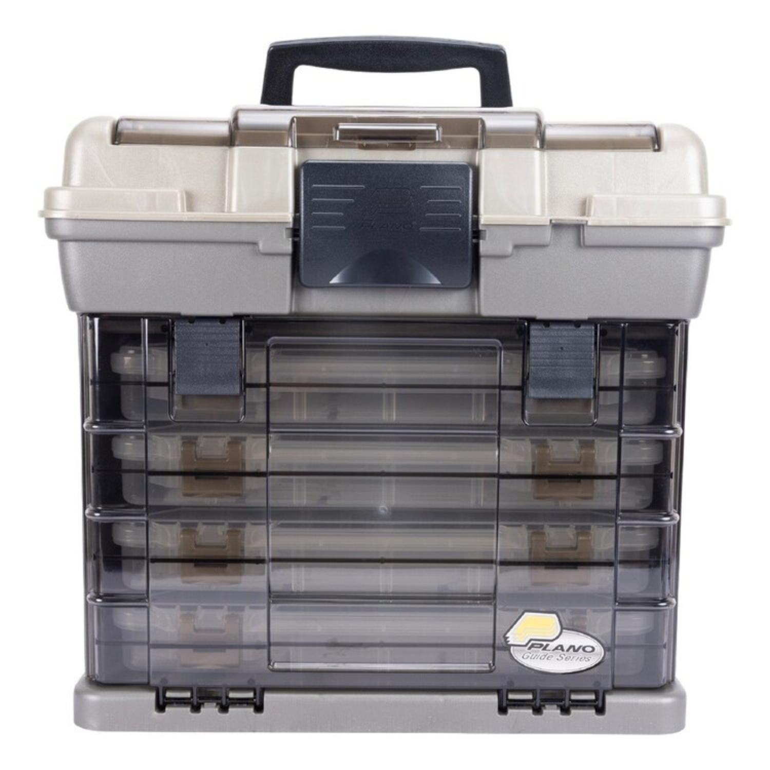 Plano Guide Series 4-BY™ RACK SYSTEM (3700) Tackle Box Storage System - Graphite/Sandstone