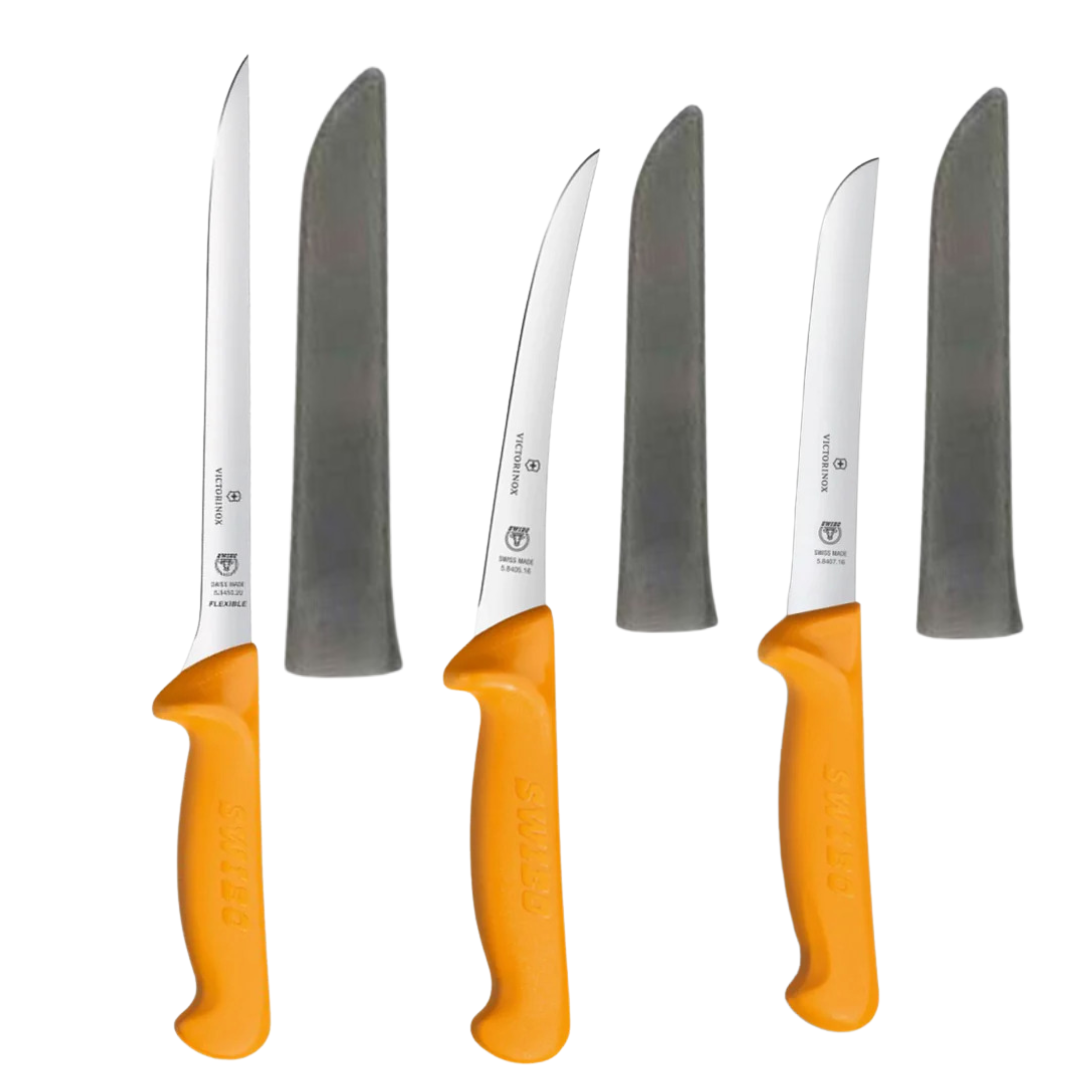 Victorinox Swibo 3 Piece Filleting Knife Set With Sheaths-Otto's Tackle World