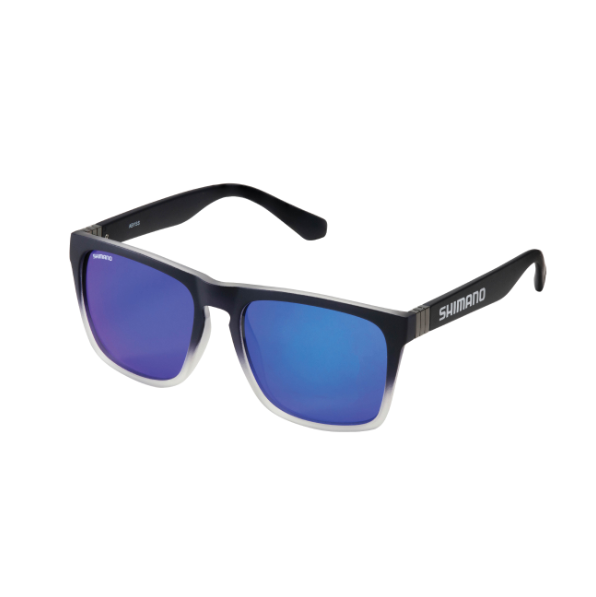 Shimano Abyss Polarised Sunglasses - Navy Fade/Smoke/Blue Mirror