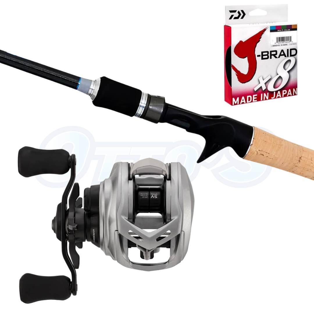 Daiwa Alphas & Shimano T-Curve Light 10lb Baitcast Combo (LEFT HANDED)