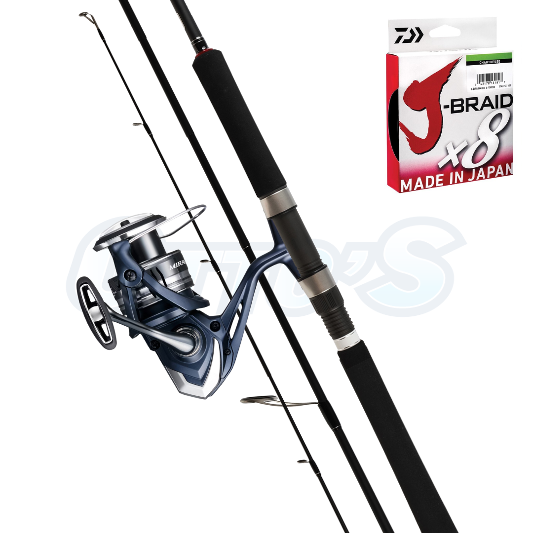 Atomic Arrowz and Miravel Offshore Bottom Bashing Spinning Fishing Combo