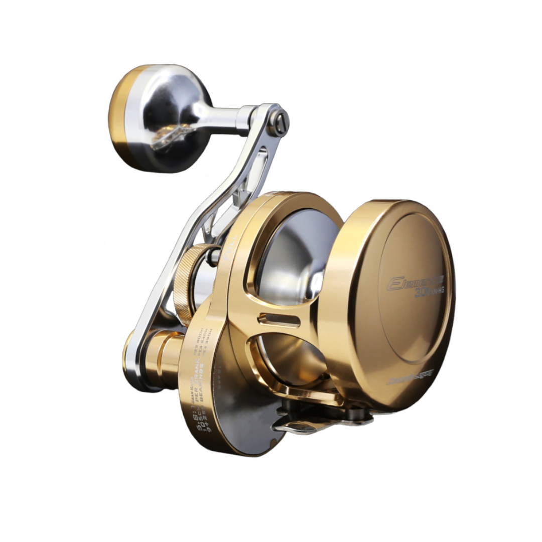 Ocean's Legacy Elementus 30 Series Titan Gold Overhead Jigging Reel