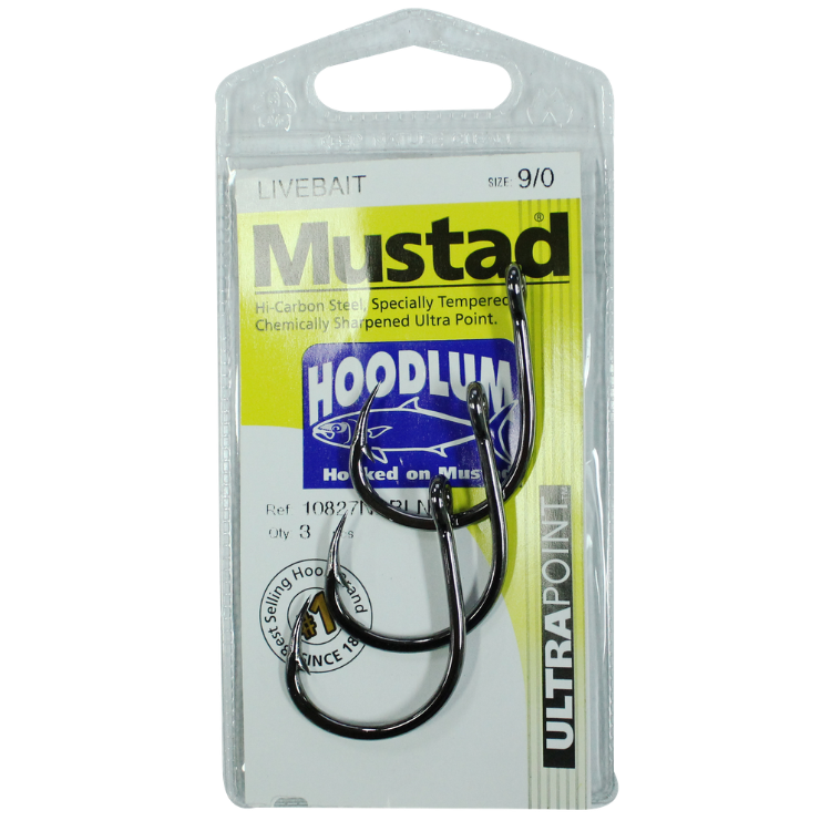 Mustad Hoodlum Live Bait Fishing Hooks