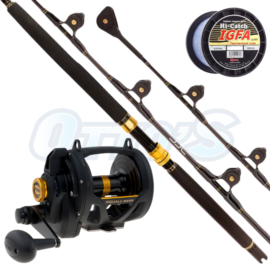 Penn Squall 30 VSW with Ocean Assassin 15kg Rod Game Fishing Combo