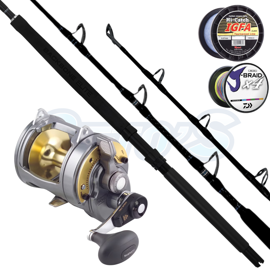 Shimano Backbone Elite & Tyrnos 30 24kg Game Fishing Combo 