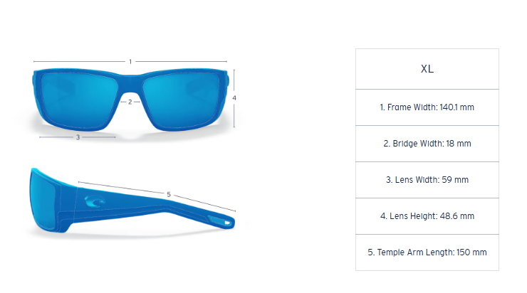 Costa Los Alijos Matte Black Frame Polarised Sunglasses 
