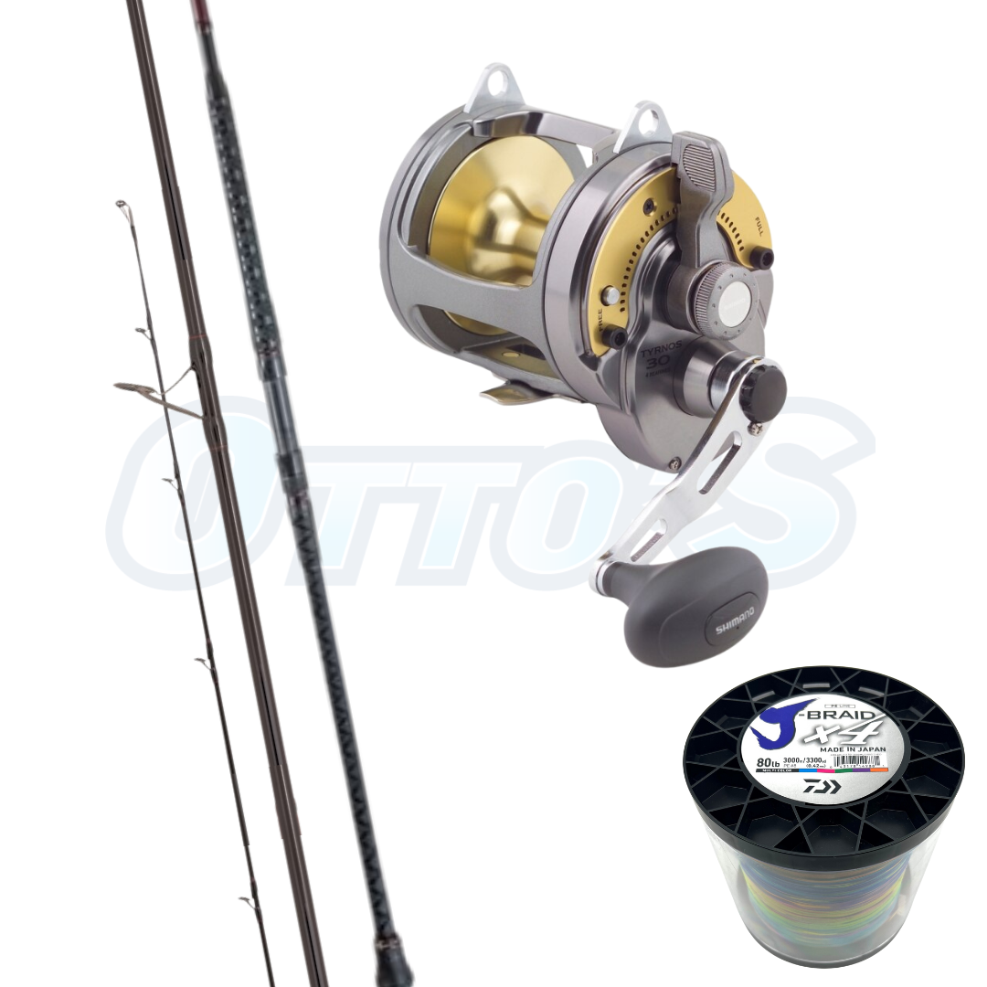 Overhead Drone Fishing Combo Penn Prevail and Shimano Tyrnos