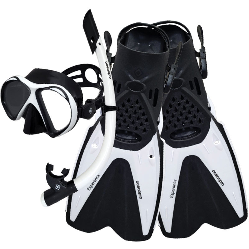 Esperance Mask Snorkel Fin Set White 