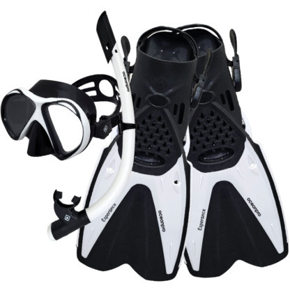 Esperance Mask Snorkel Fin Set White 