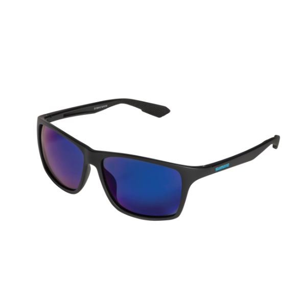 Shimano Extraction Polarised Sunglasses - Matte Black/Blue Mirror