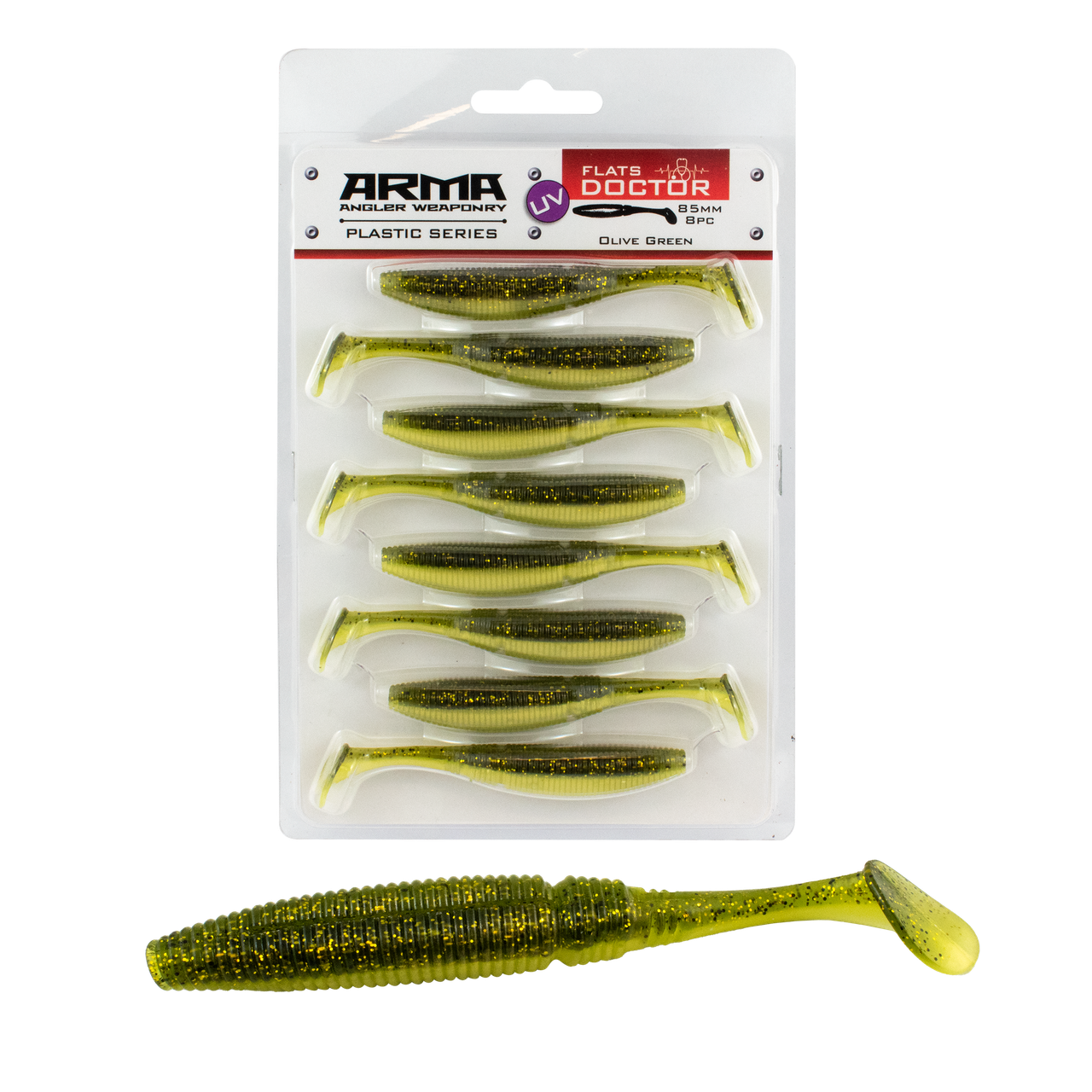 Arma Flats DR 85mm Soft Plastic Paddle Tail 