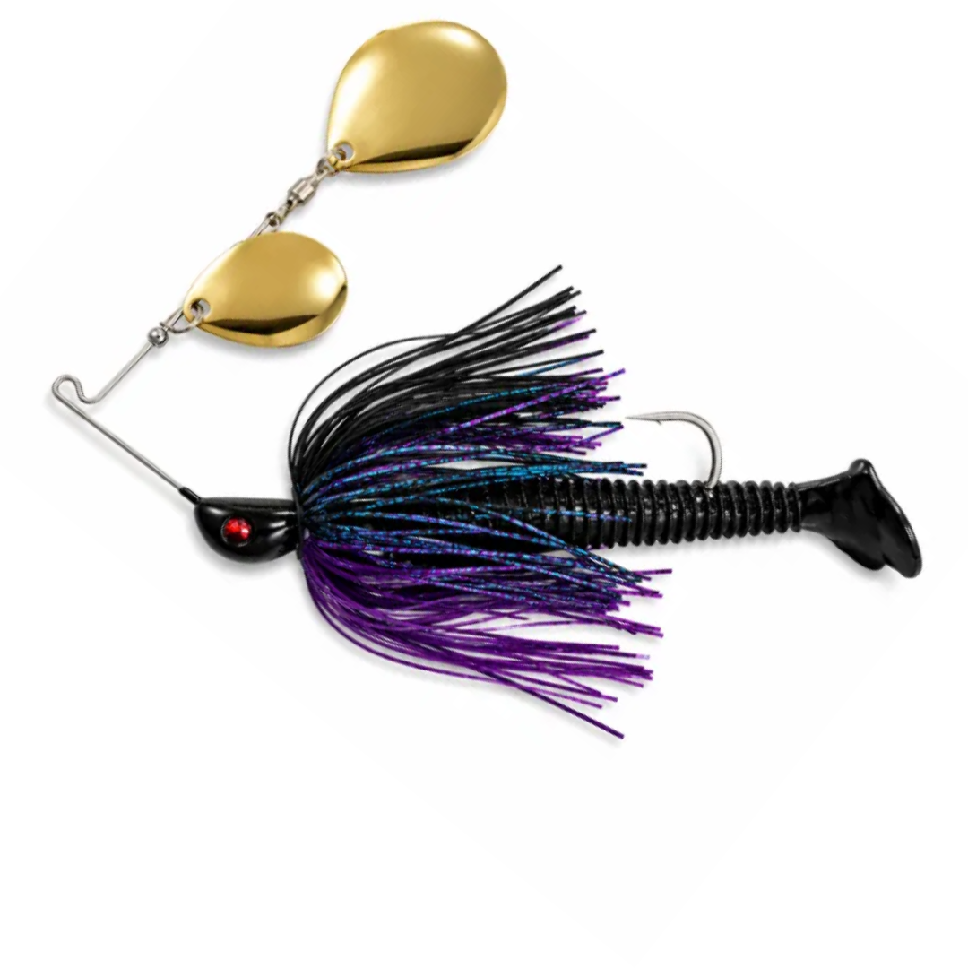 Spin Wright Cod 5/8oz Spinnerbait Double Colorado Rigged 4"