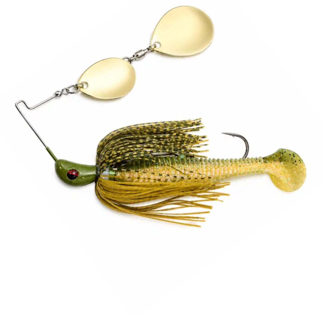 Spin Wright Cod 5/8oz Spinnerbait Double Colorado Rigged 4"