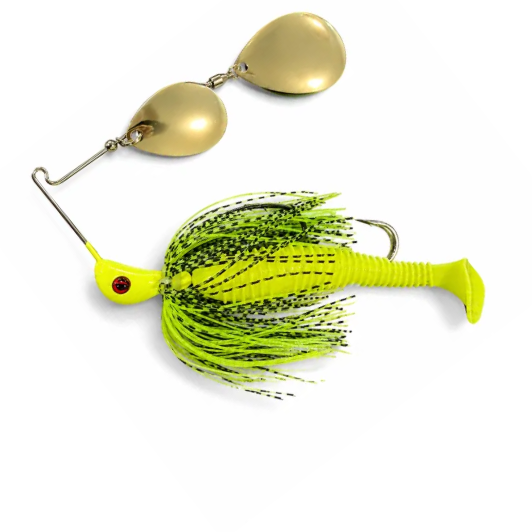 Spin Wright Cod 5/8oz Spinnerbait Double Colorado Rigged 4"