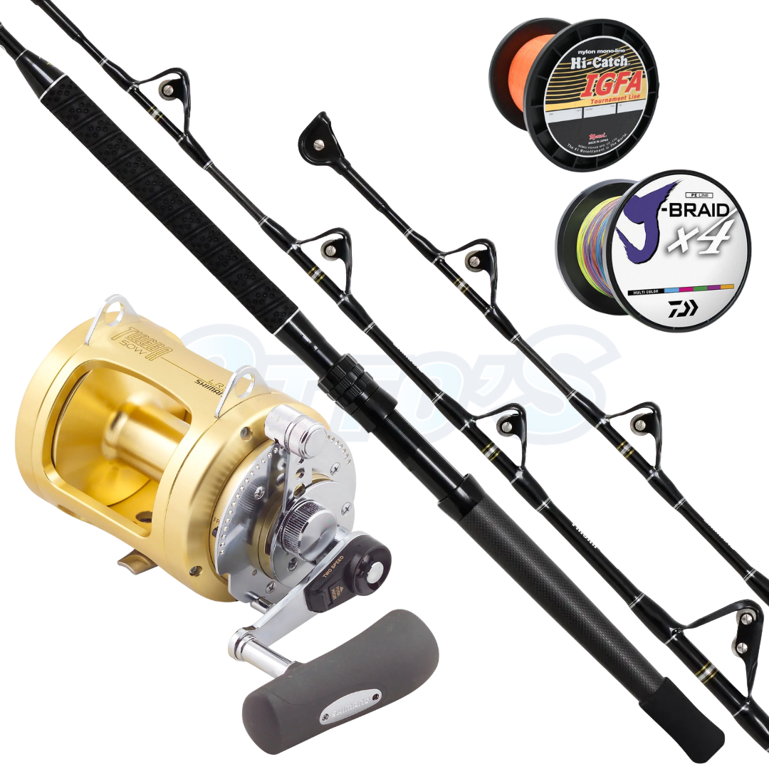 Shimano Tiagra 50WLRSA & Hyper 37kg Gamefishing Combo