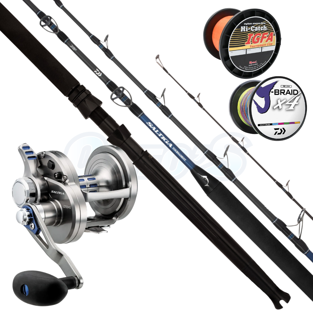 Daiwa Saltiga LD 50 & Tournament 10kg Gamefishing Combo