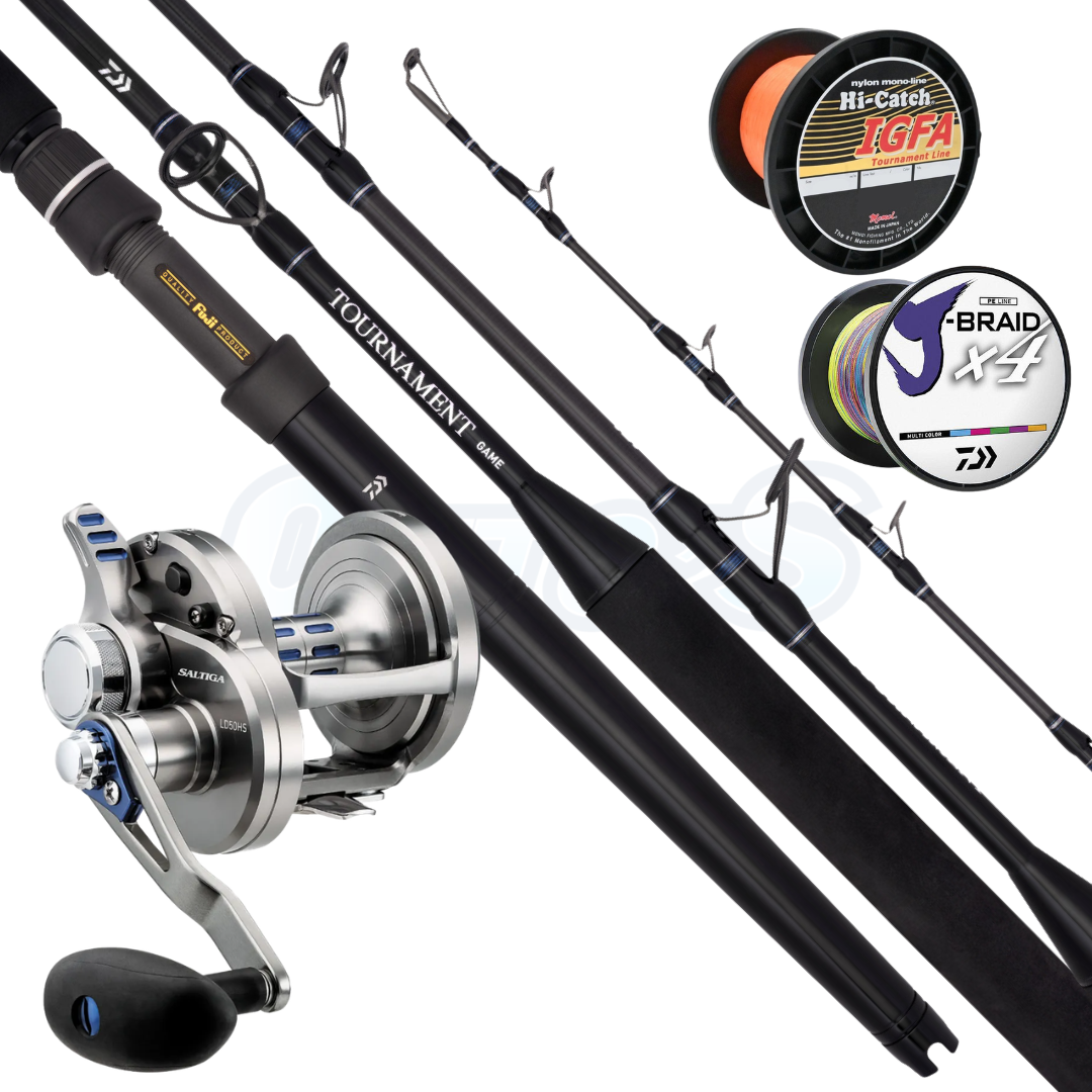 Daiwa Saltiga LD 50 & 20 Tournament 10kg Gamefishing Combo