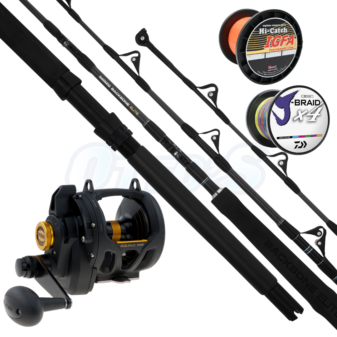 Penn Squall 16VS & Shimano Backbone Elite 10kg Gamefishing Combo